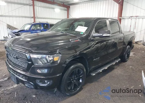 2021 Ram 1500 Big Horn 4X4 5'7 Box z USA, uszkodzony, nr VIN 1C6SRFFM0MN613666